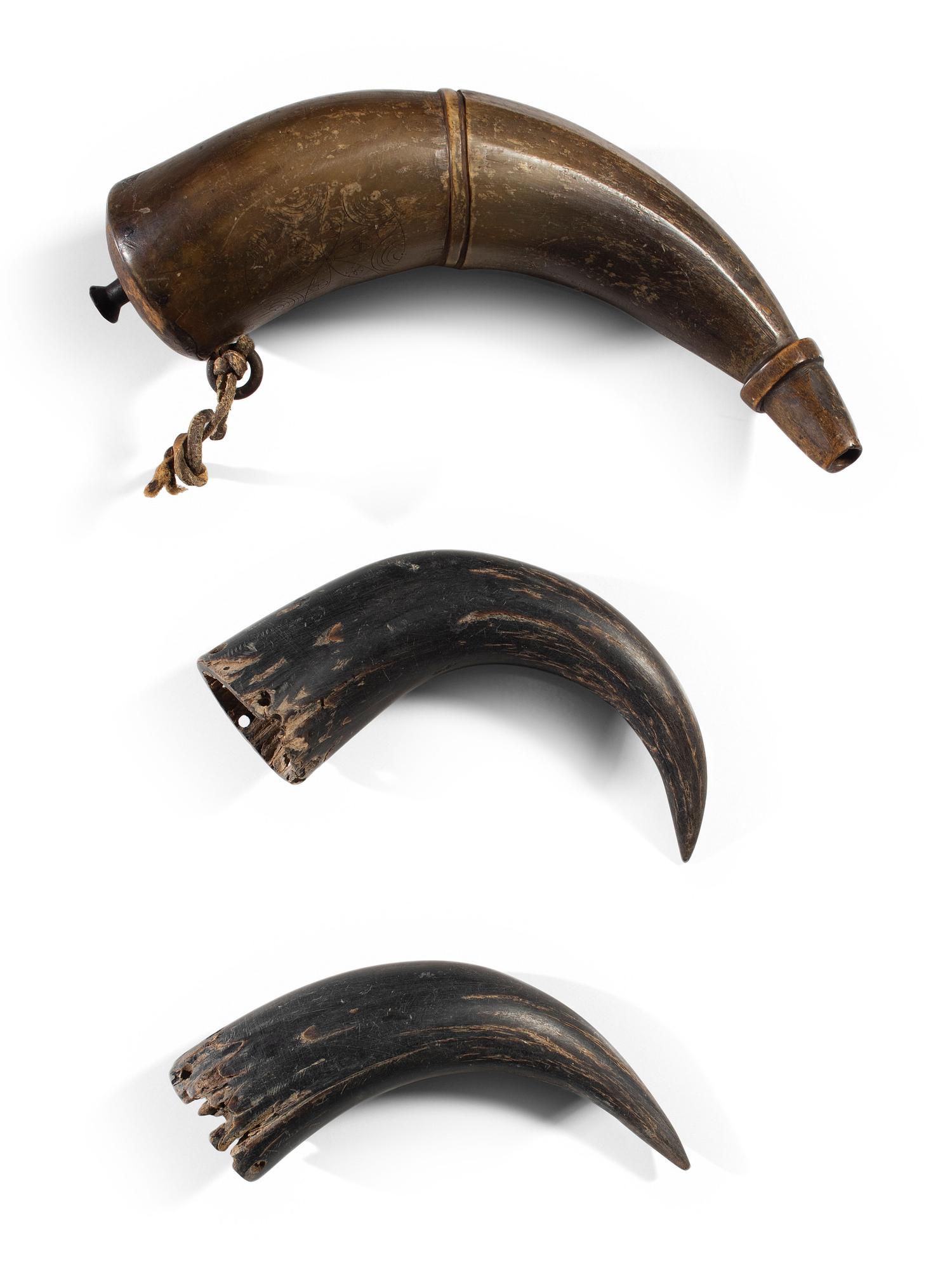 Mi'kmaq Decorated Powder Horn, PLUS