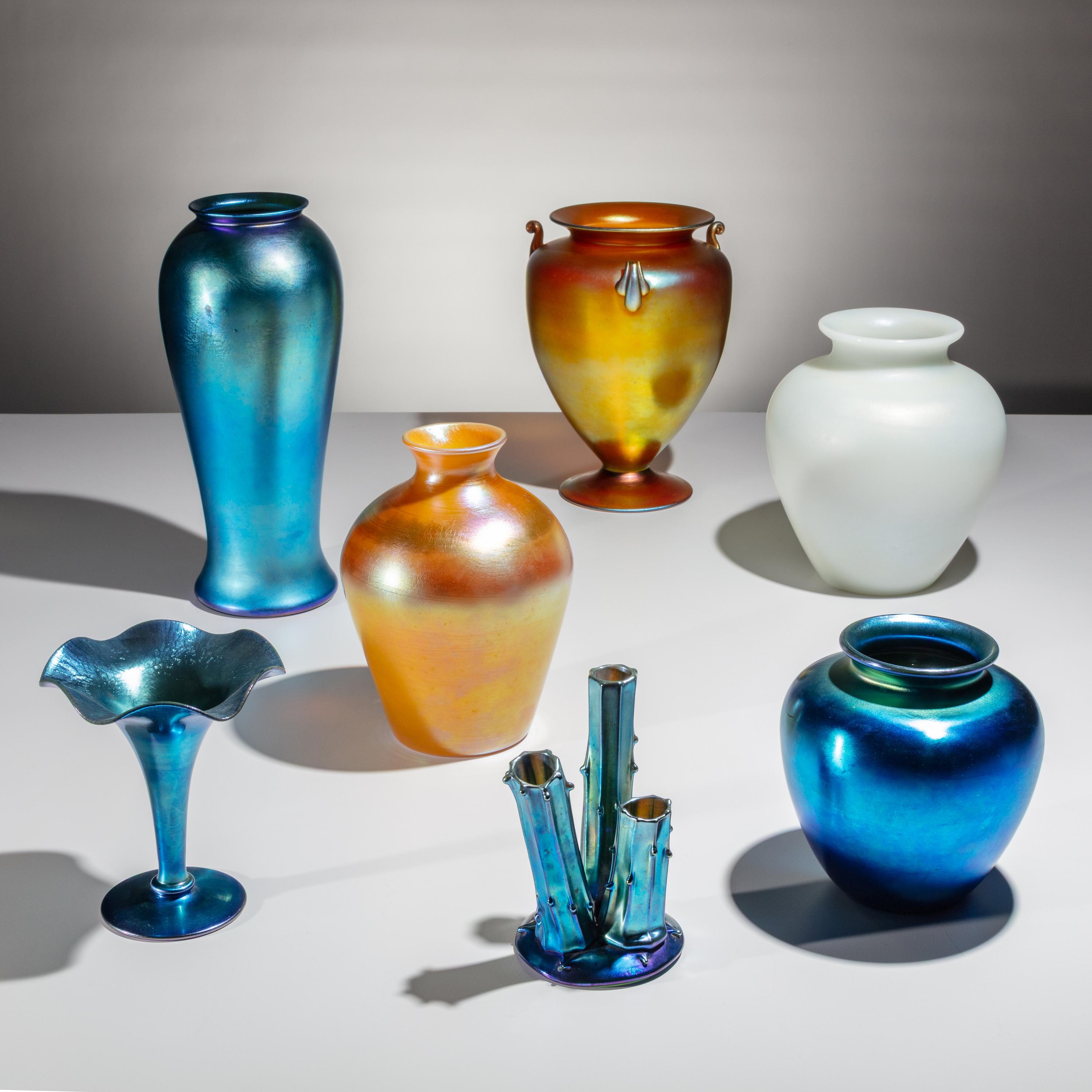 Steuben Glass (American, founded 1903) — Group of 7 Steuben Glassware Items, c. 1930