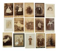 [EARLY PHOTOGRAPHY]. 50+ CDVs & cabinet cards of children, incl uniformed lads & precious portraits.