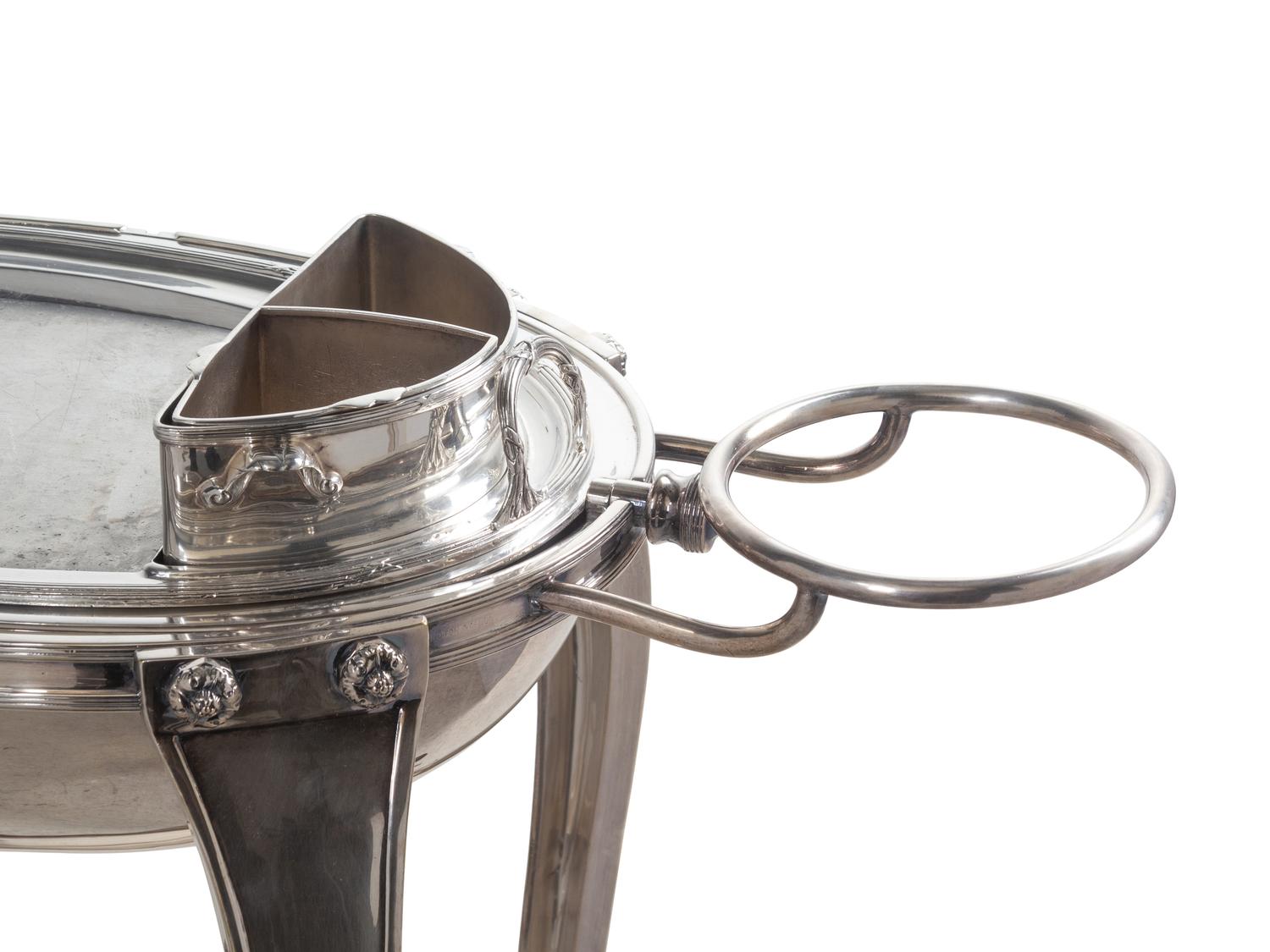 An English Silver-Plate Roast Cart
