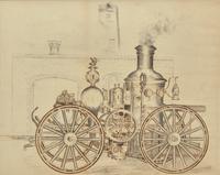 American School 19th Century, A Sketch of Fire Engine No. 1