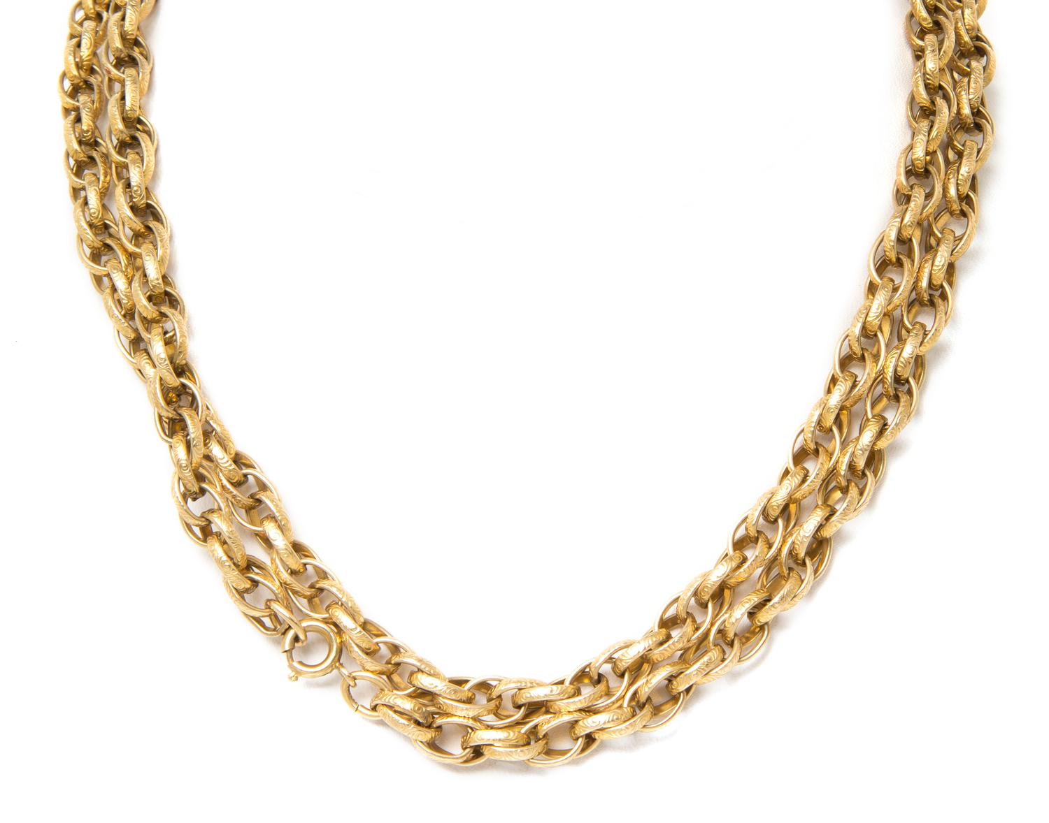 An Antique Fancy Link Necklace, 30.90 dwts.