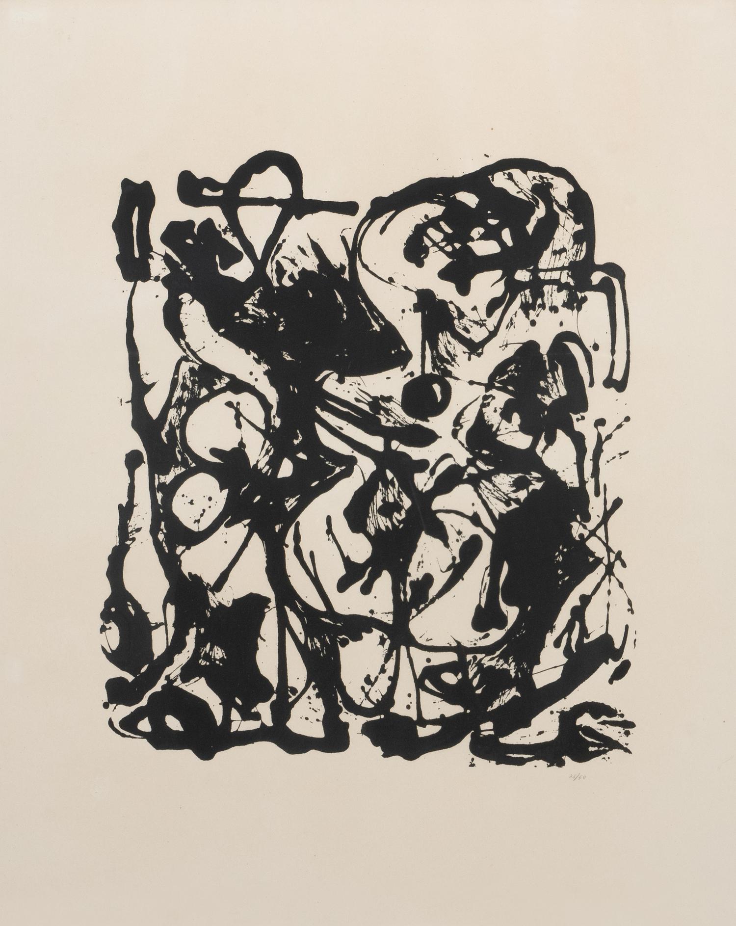 A Pair of Prints from Untitled Portfolio , 1951 (printed in 1964 by Lee Krasner and the Pollock Estate)