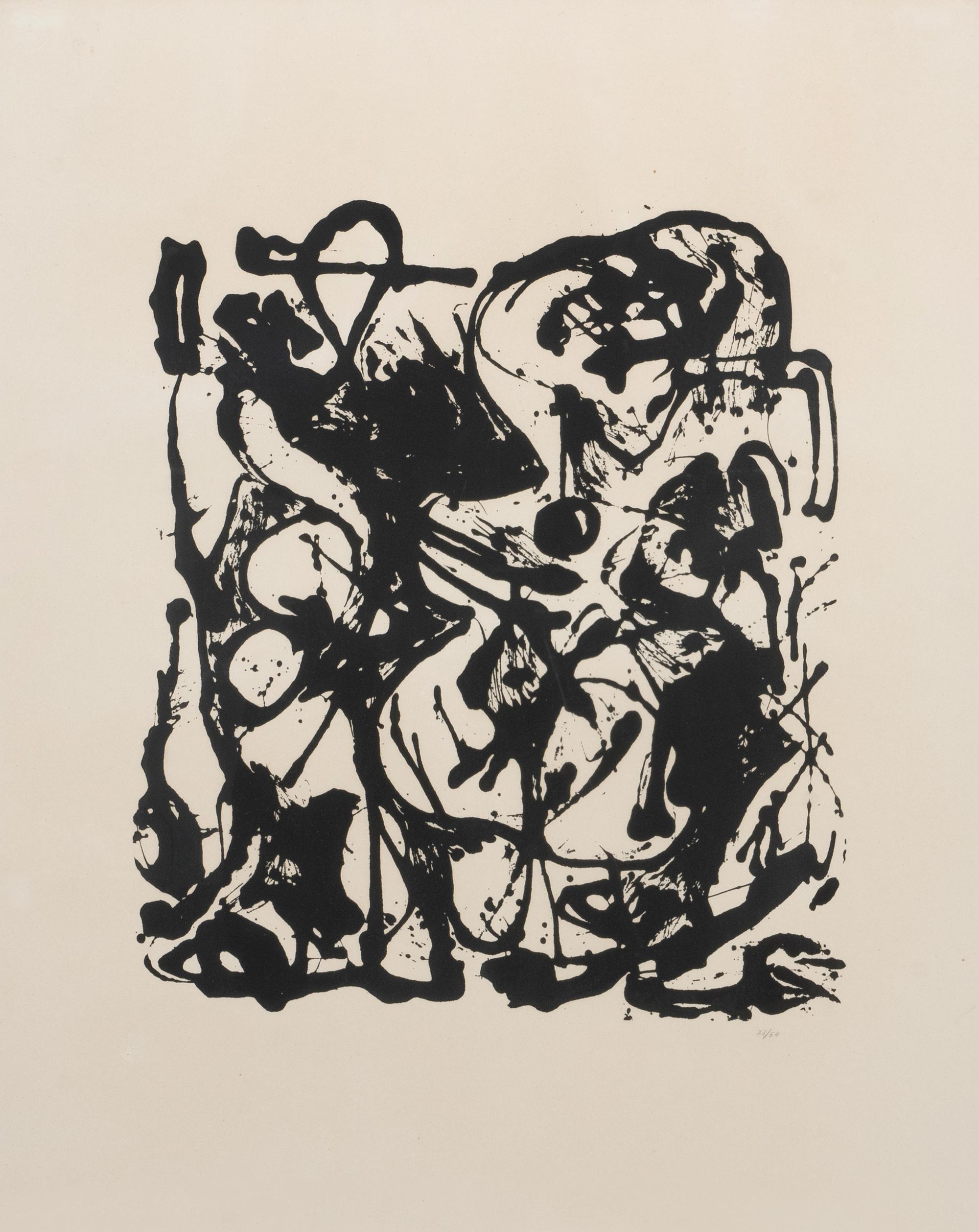 A Pair of Prints from Untitled Portfolio , 1951 (printed in 1964 by Lee Krasner and the Pollock Estate)