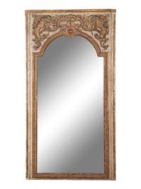 An Italian Painted and Parcel Gilt Pier Mirror