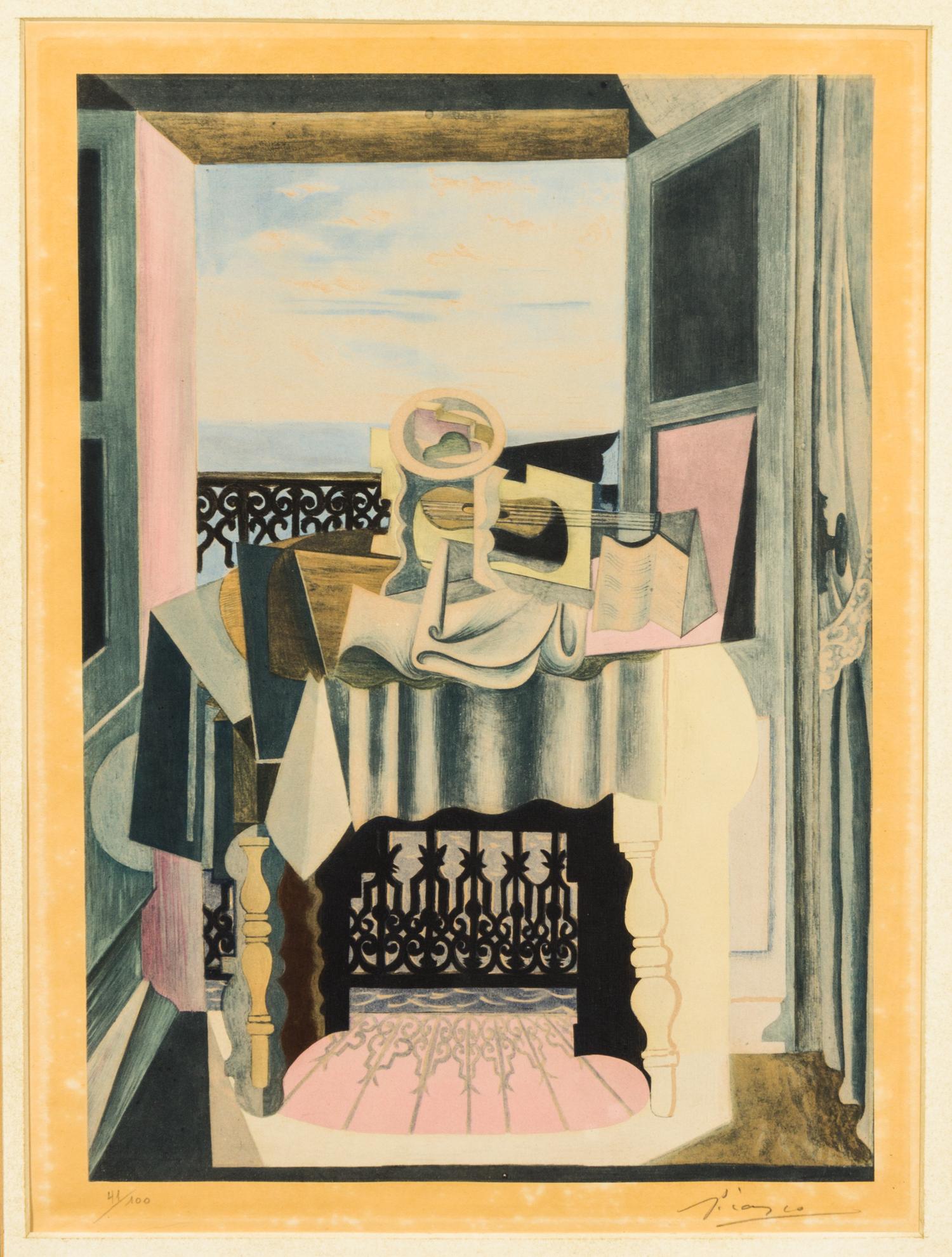 After Pablo Picasso, (Spanish, 1881-1973), Nature morte devant une fenetre a Saint-Raphael, c. 1925