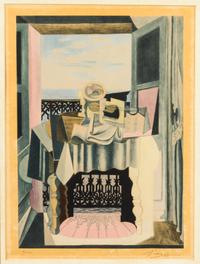 After Pablo Picasso, (Spanish, 1881-1973), Nature morte devant une fenetre a Saint-Raphael, c. 1925