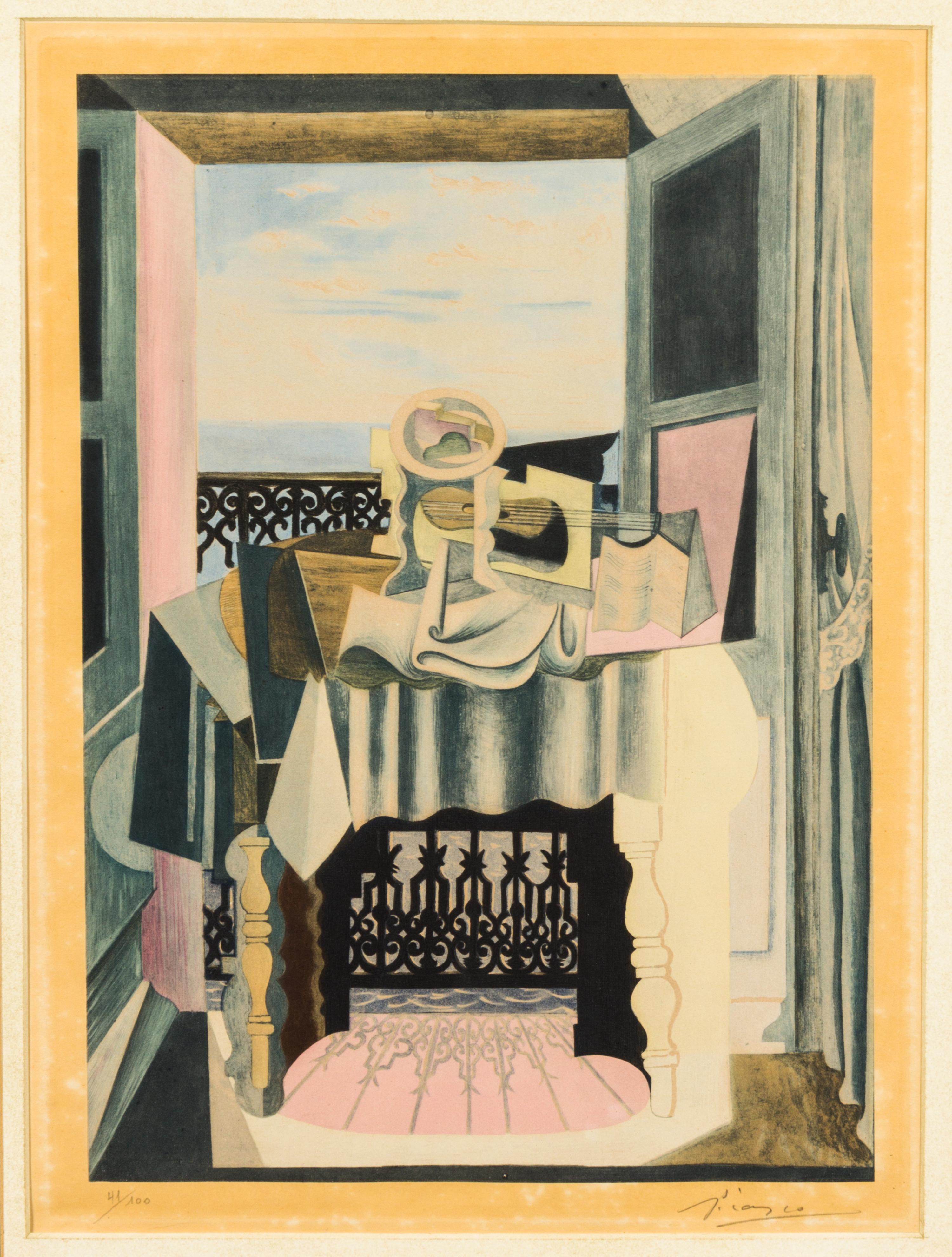 After Pablo Picasso, (Spanish, 1881-1973), Nature morte devant une fenetre a Saint-Raphael, c. 1925