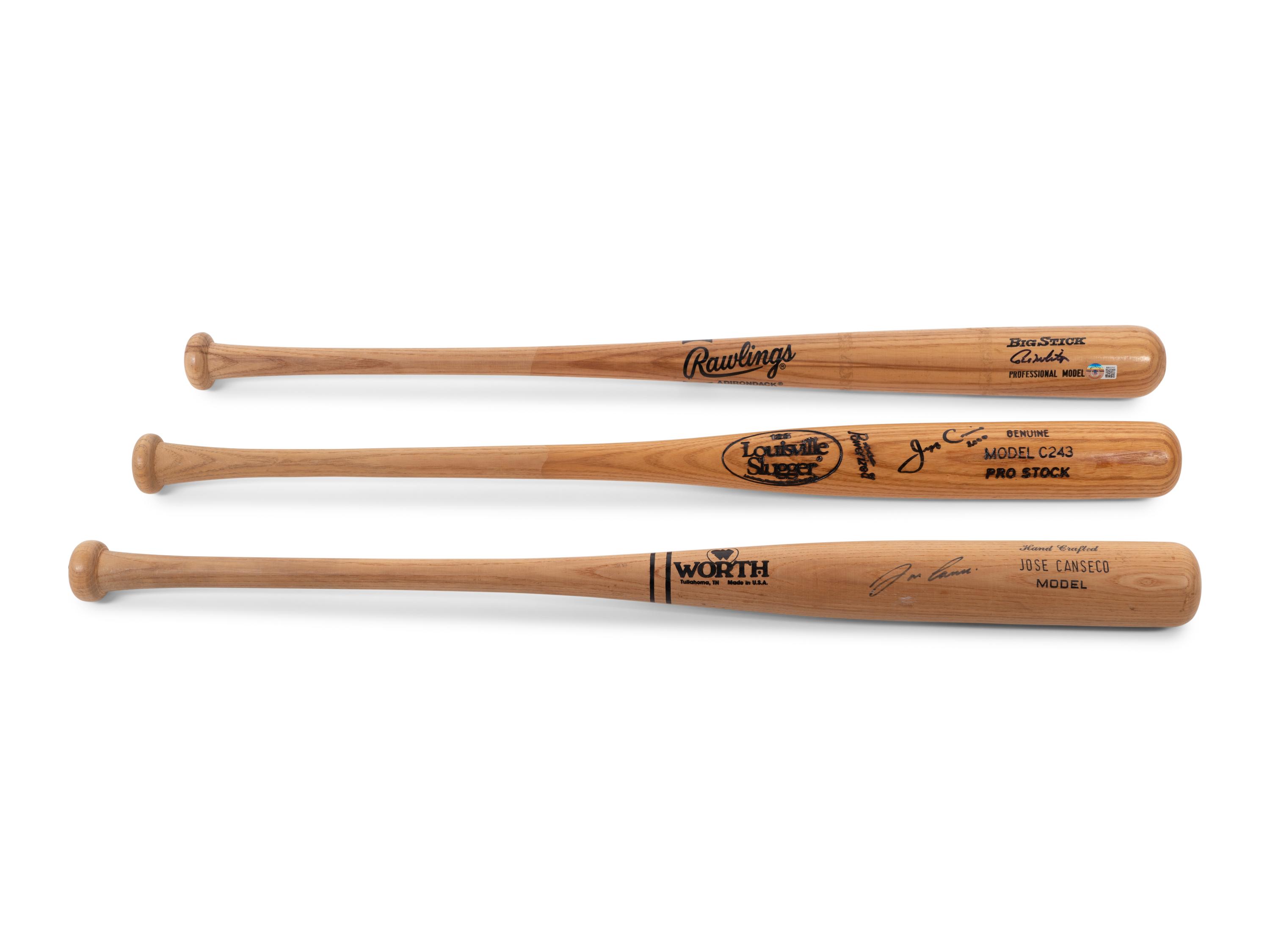 A Group of Three Signed Autograph Baseball Bats, Including Paul Molitor, ((BAS Beckett Authentication Services Certified),