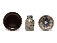 Five Glazed Pottery Table Articles