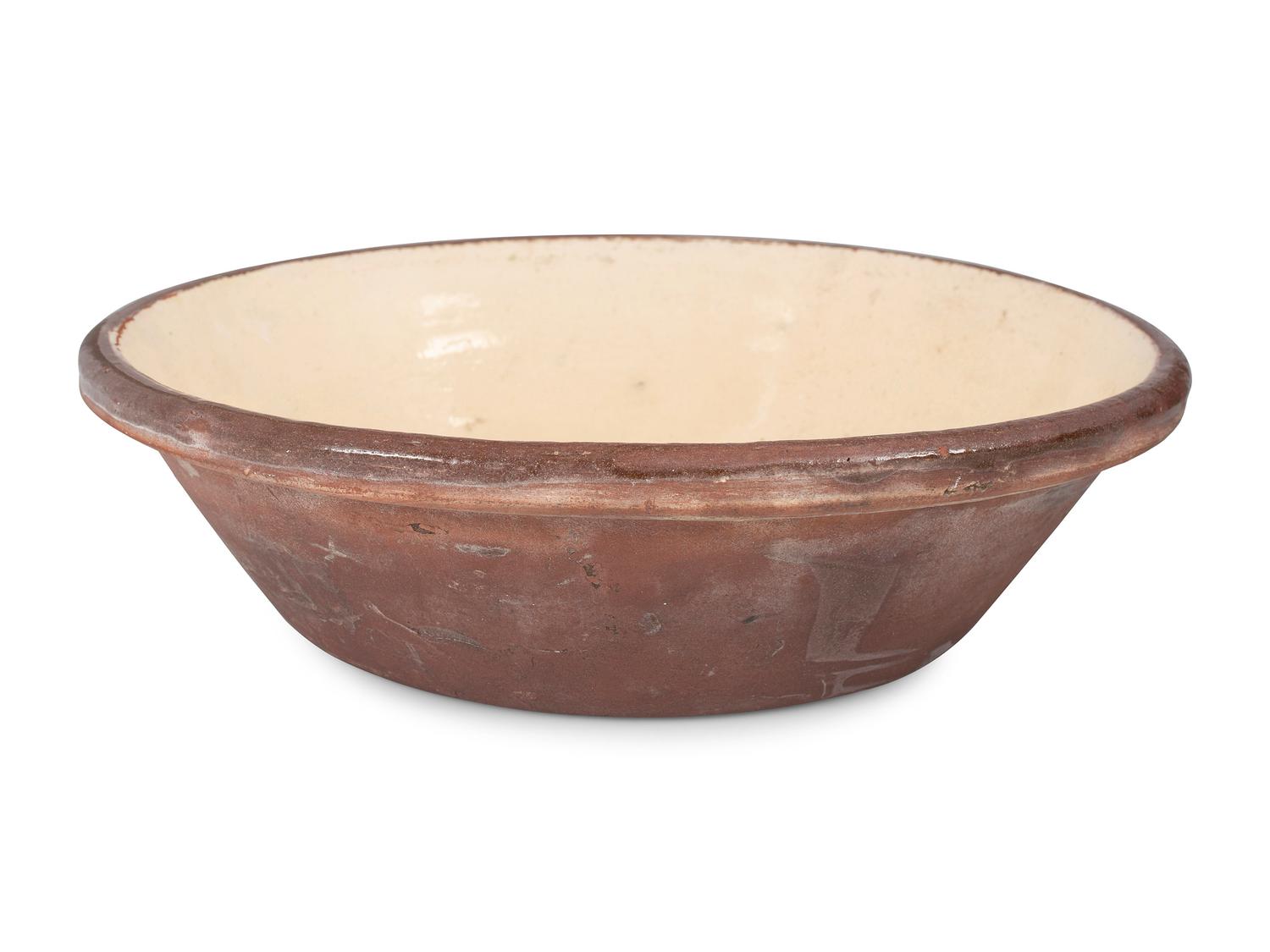 Three Redware Mixing Bowls
