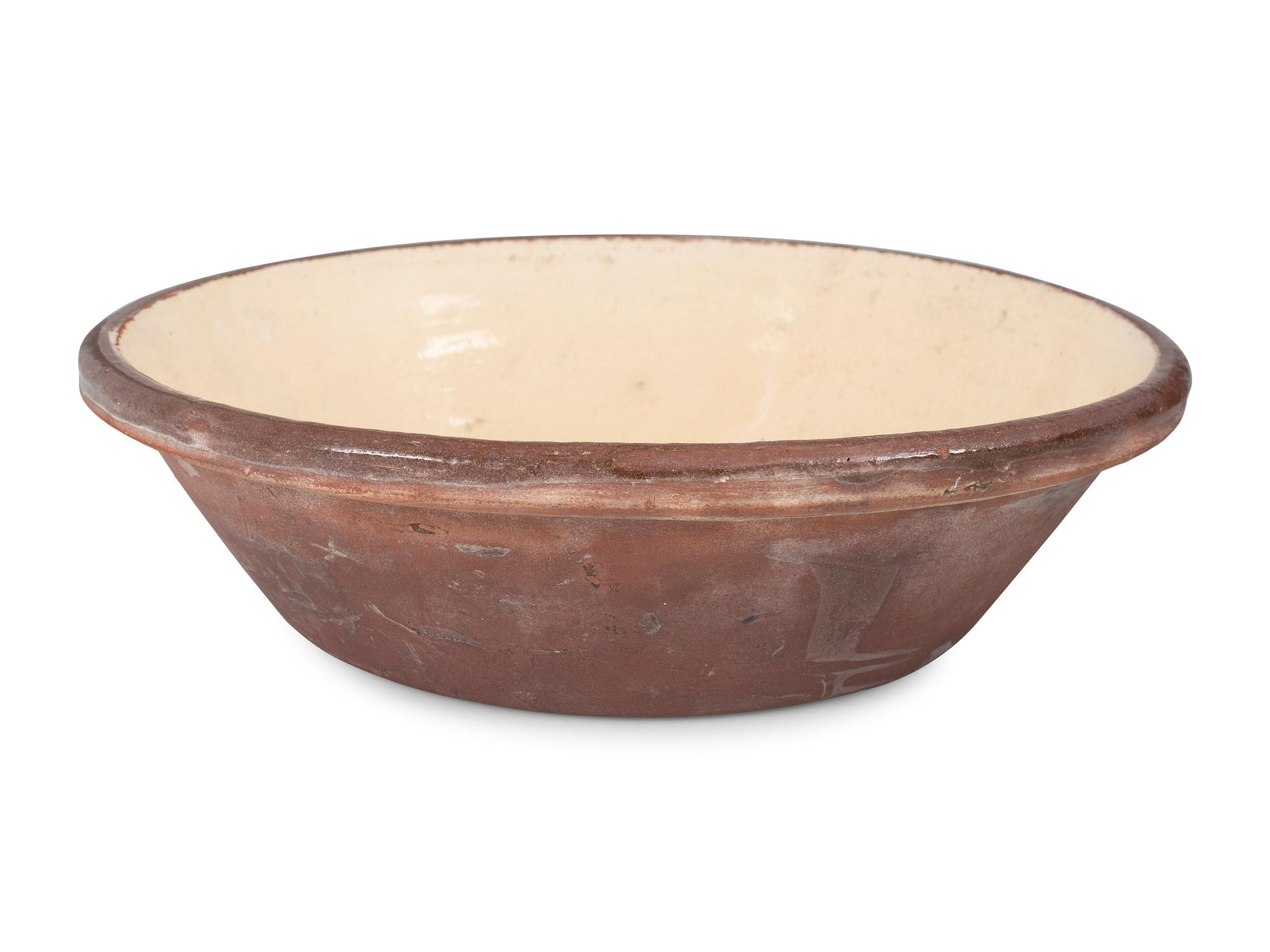 Three Redware Mixing Bowls