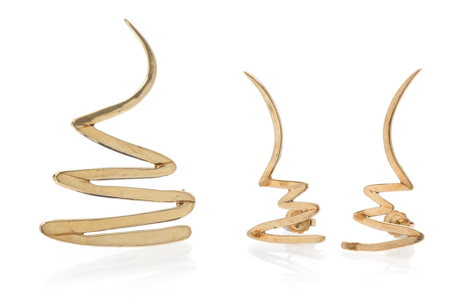 A Collection of Yellow Gold Jewelry, 7.00 dwts.