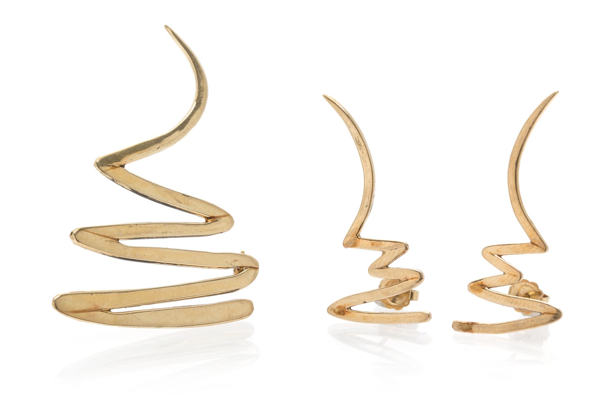 A Collection of Yellow Gold Jewelry, 7.00 dwts.