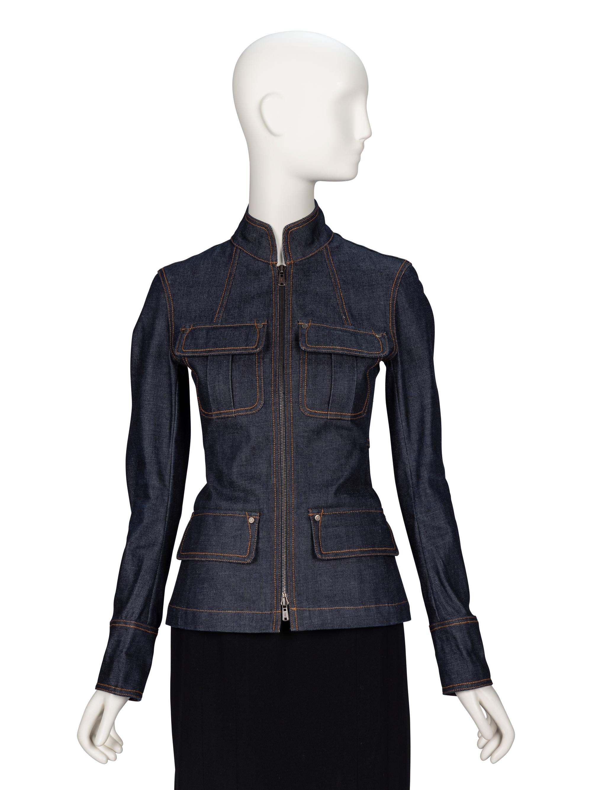 Yves Saint Laurent Rive Gauche, Fitted Denim Jacket