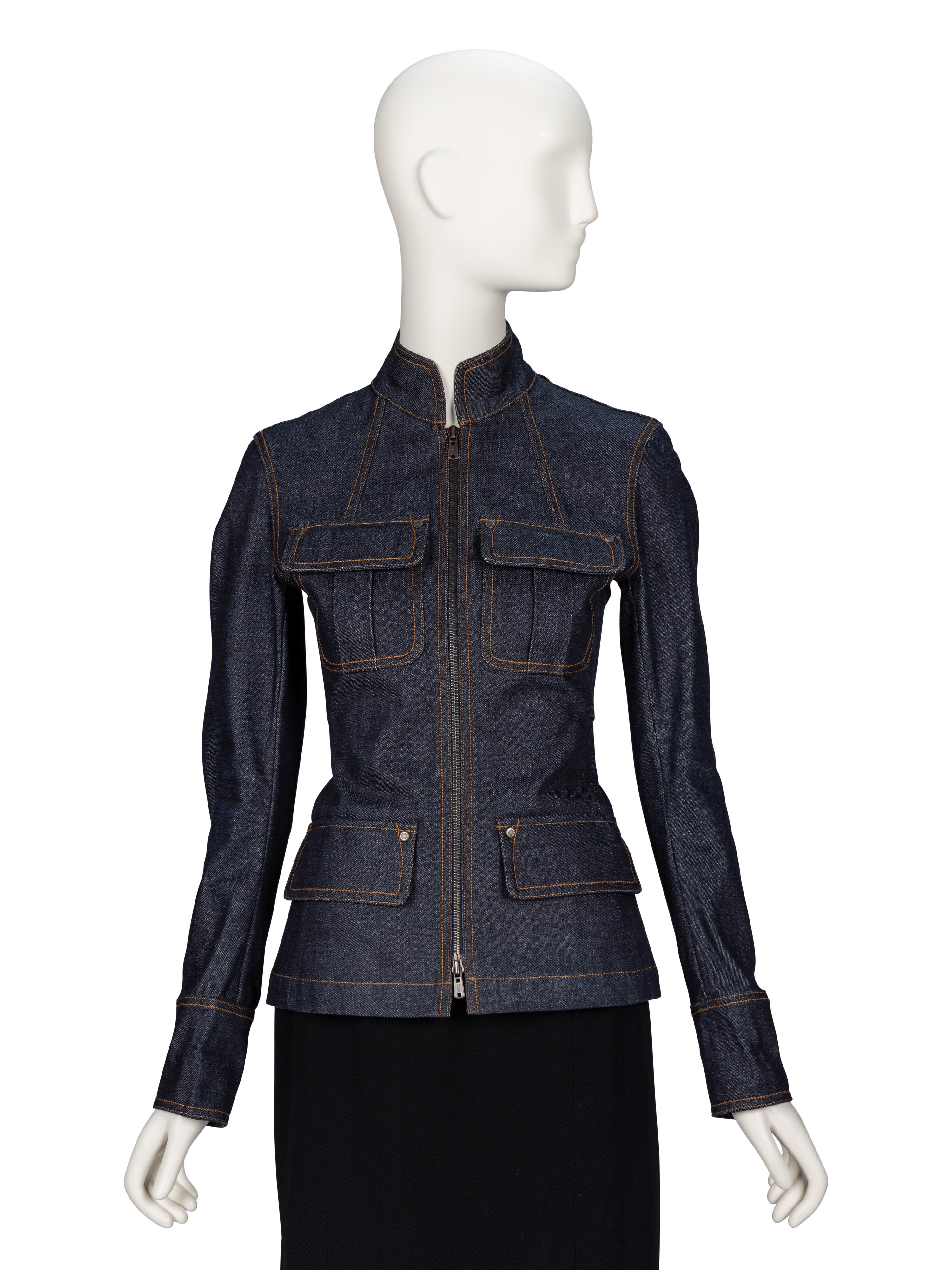 Yves Saint Laurent Rive Gauche, Fitted Denim Jacket