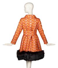 Norman Norell, Brocade Coat with Fox Fur Trim