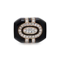 ONYX AND DIAMOND RING