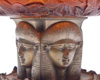 A group of three French Art Deco art glass tablewares, La Verre Francais, Charles and Ernest Schneider, and other, France, circa 1920-1930