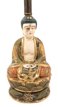A Japanese Sastuma Figure of Seated Buddha