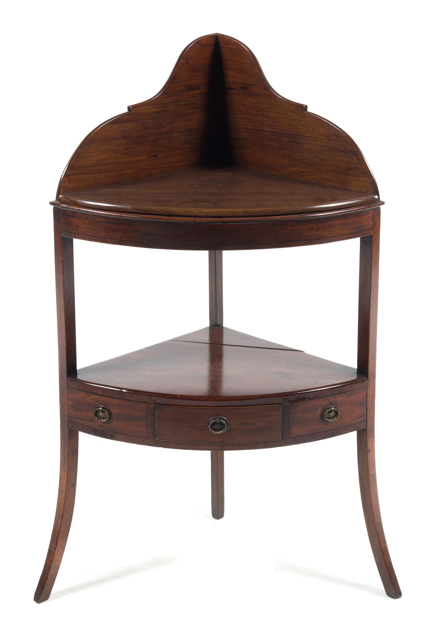 A George III Mahogany Corner Wash Stand — EARLY 19TH CENTURY