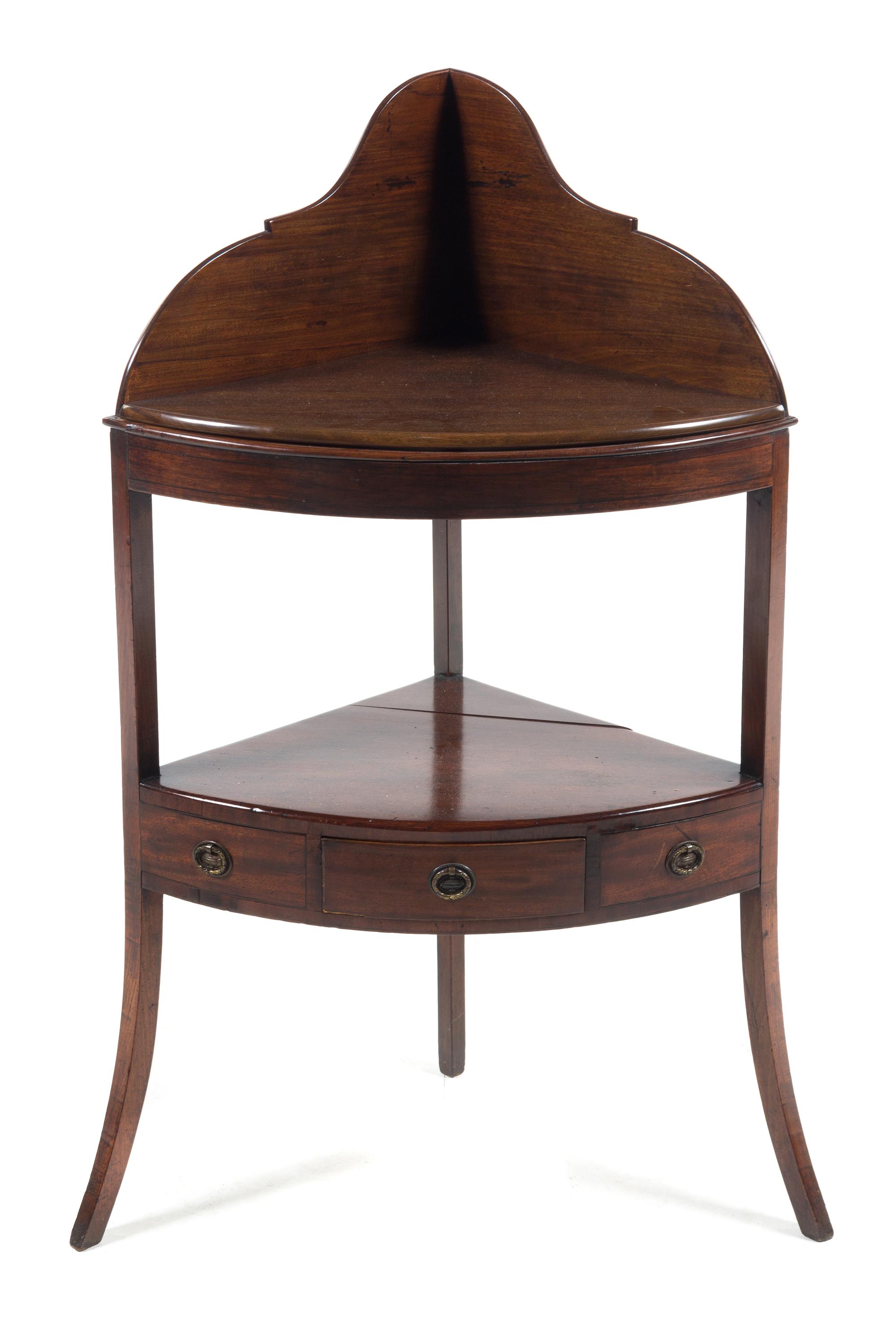 A George III Mahogany Corner Wash Stand — EARLY 19TH CENTURY