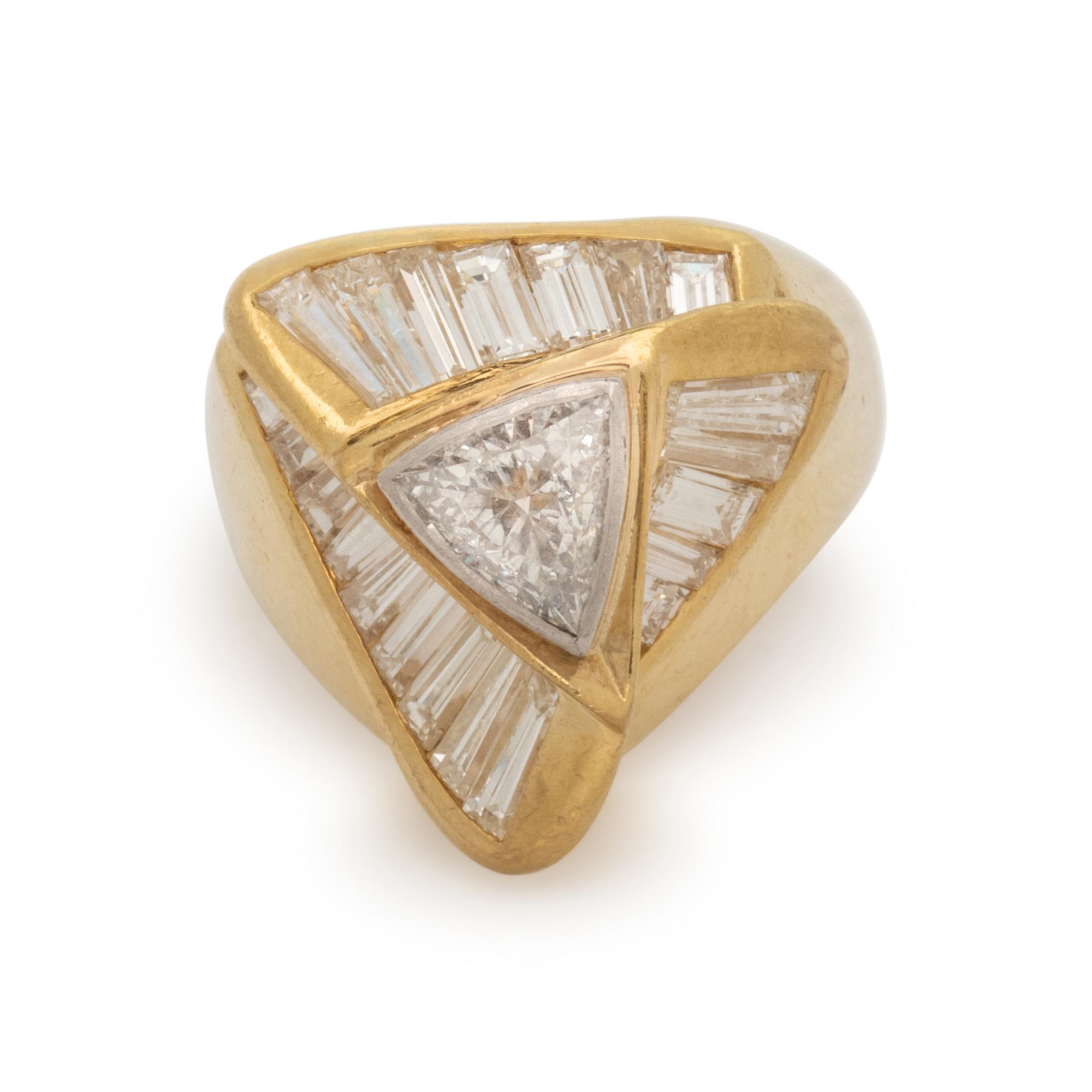 YELLOW GOLD AND DIAMOND RING