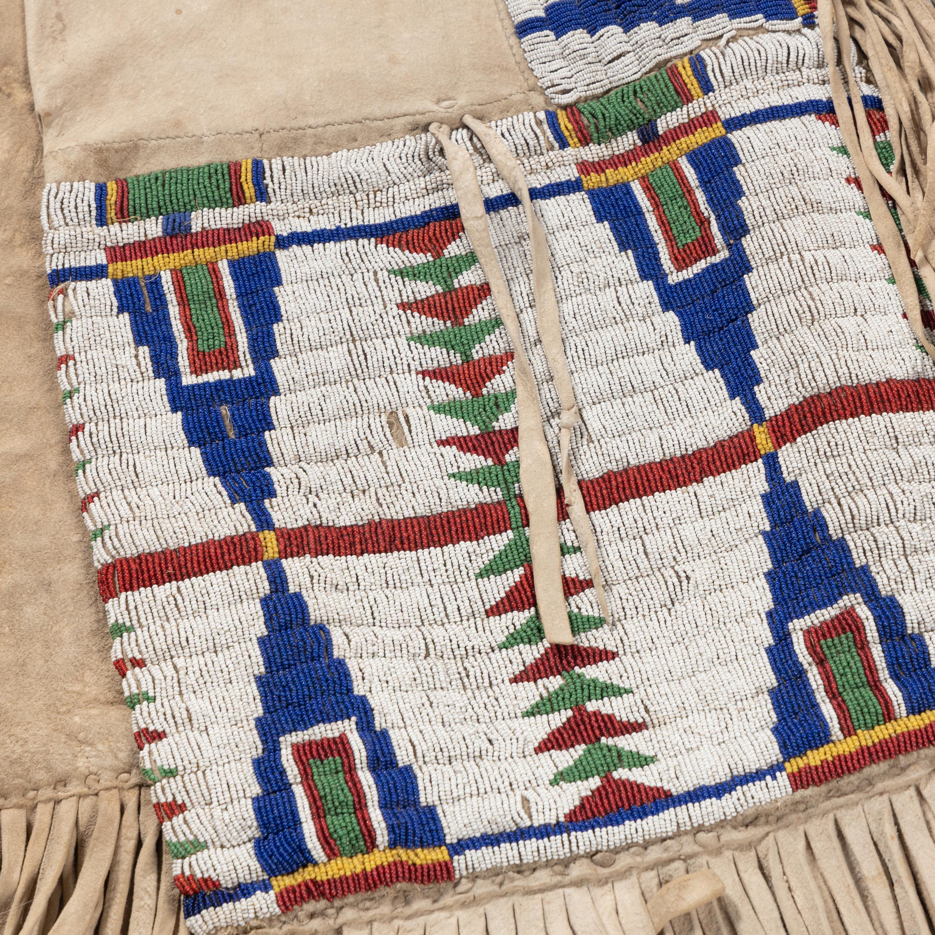 Cheyenne Beaded Hide Saddle Bags