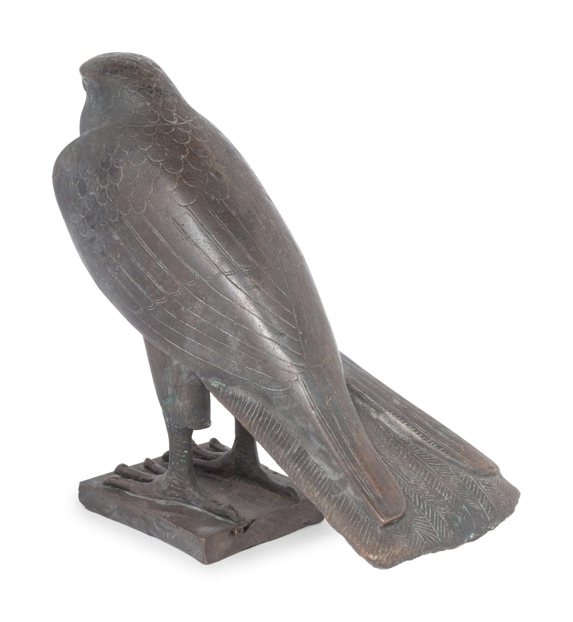 An Egyptian Style Bronze Falcon