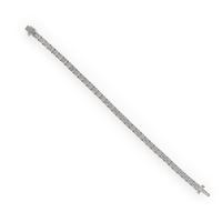 Diamond and Platinum Line Bracelet