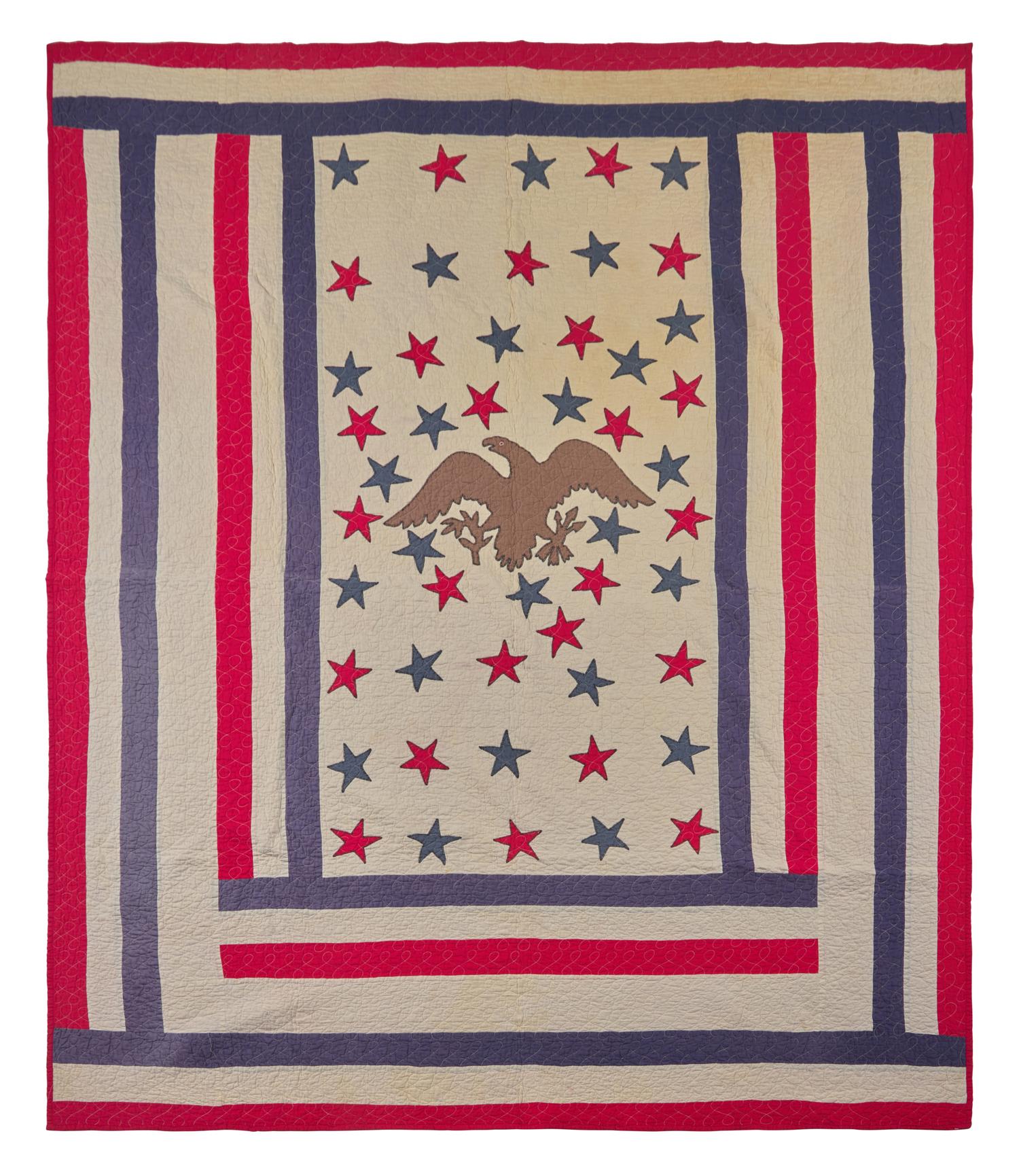 A Pieced and Appliqued Patriotic Quilt