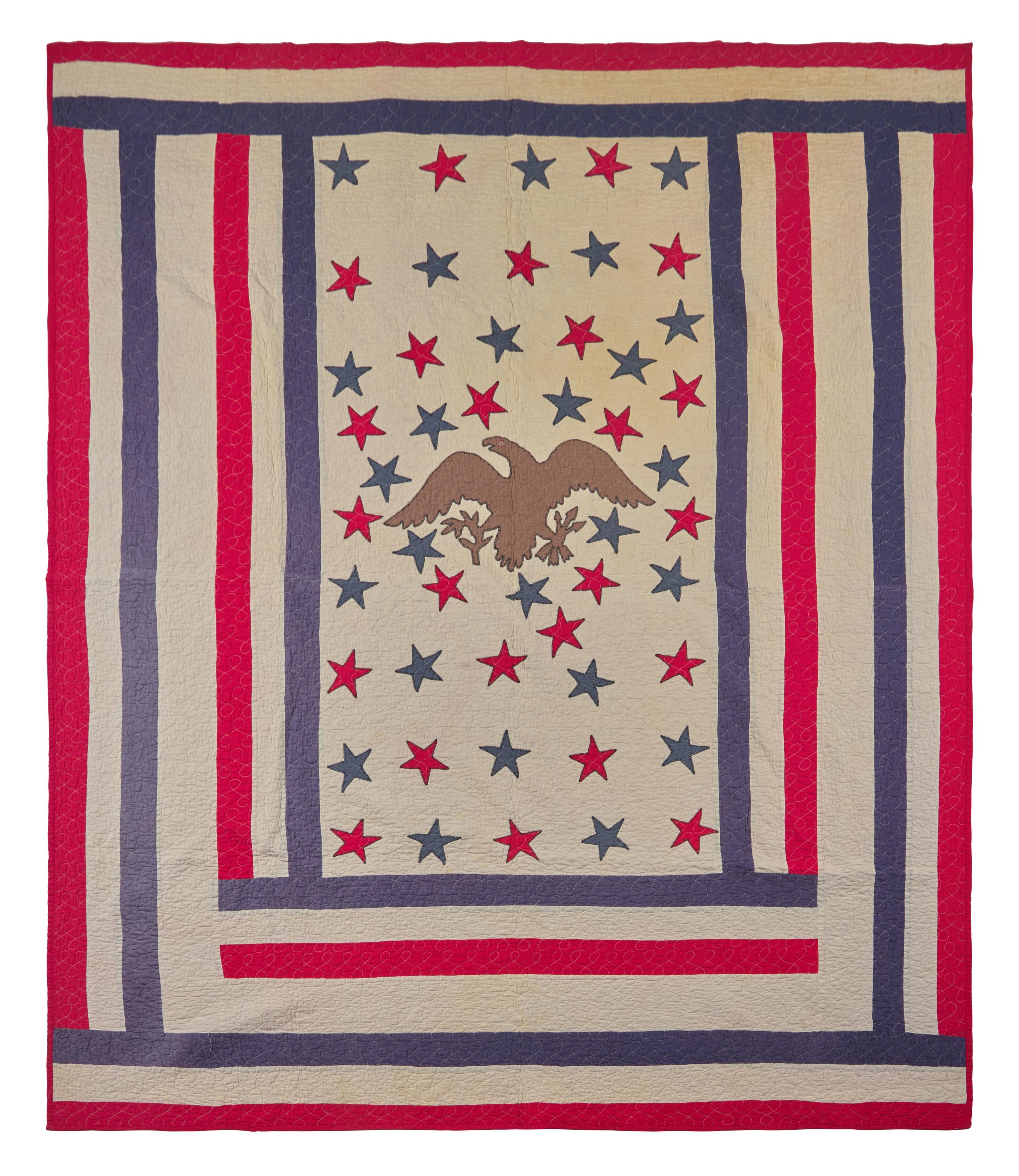 A Pieced and Appliqued Patriotic Quilt