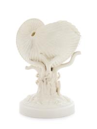 A Belleek Nautilus Vase Height 8 1/2 inches. — FIRST BLACK MARK (1863-1891)