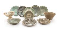 Eleven Southeast Asian Porcelain Articles Diameter of largest 12 3/4 inches.
