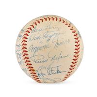 A 1959 Cleveland Indians Team Signed Autograph Baseball