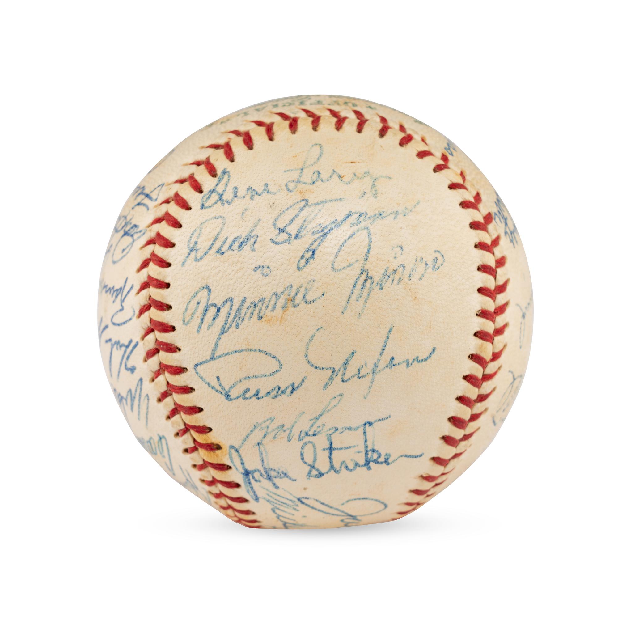 A 1959 Cleveland Indians Team Signed Autograph Baseball