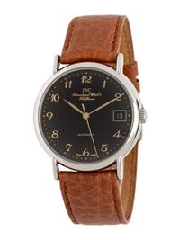 IWC, STAINLESS STEEL WATCH WITH DATE AND IWC BUCKLE