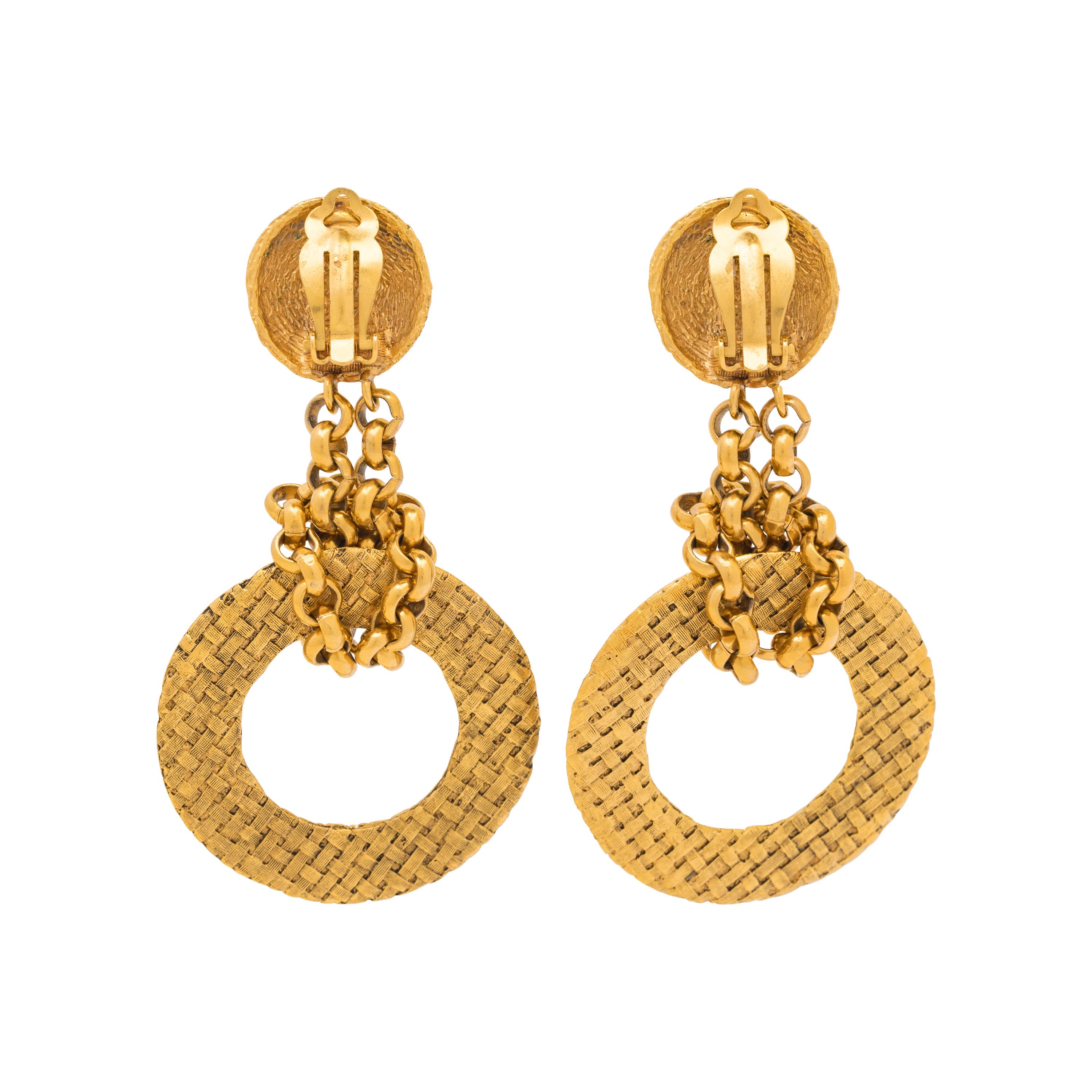 Chanel, Hoop Dangle Ear Clips