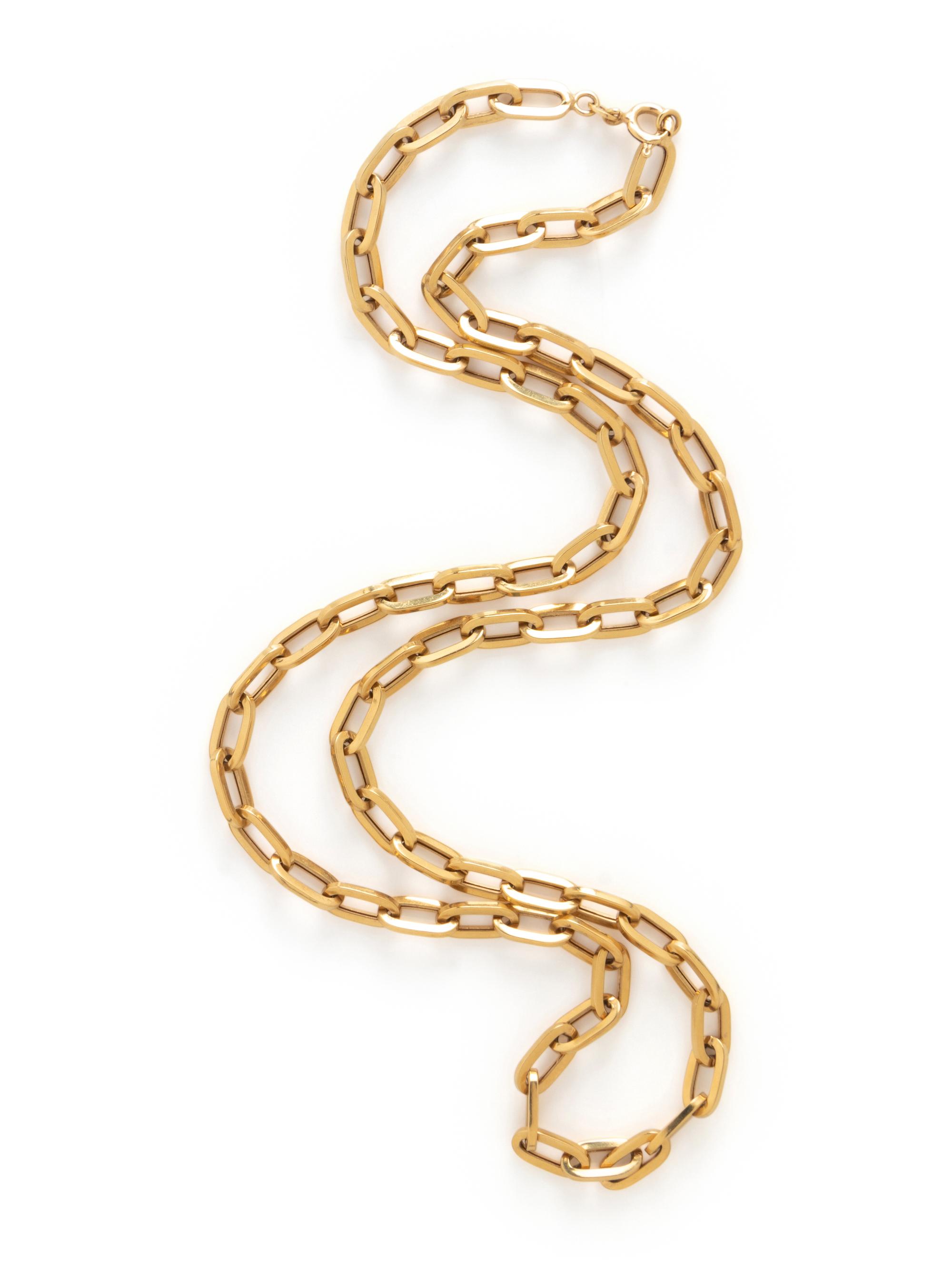 YELLOW GOLD PAPER CLIP LINK CHAIN