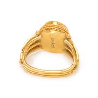 LUNA FELIX GOLDSMITH, YELLOW GOLD AND ANDALUSITE RING