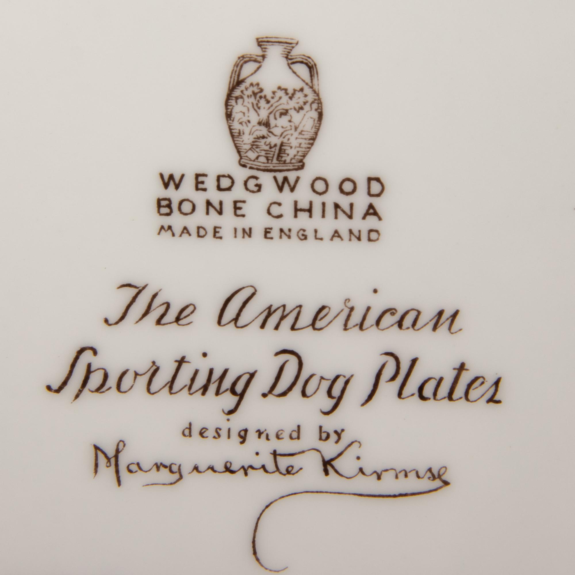 A Set of Twelve Wedgwood The American Sporting Dog Porcelain Plates