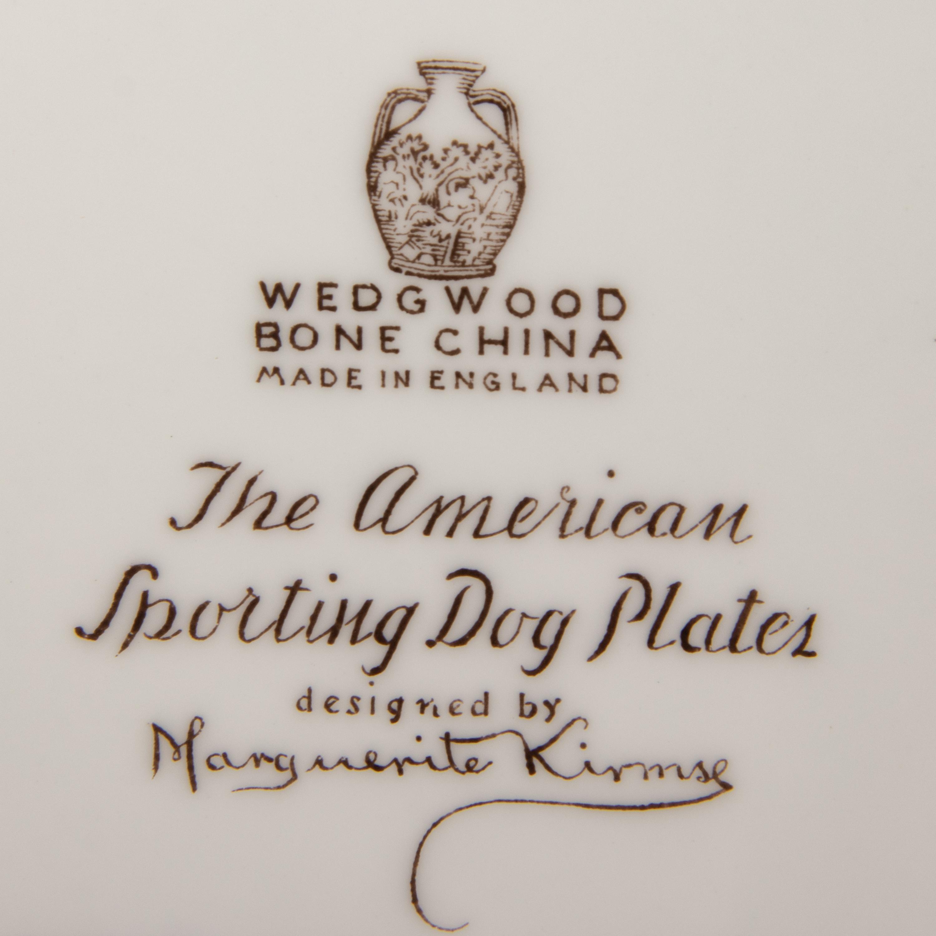 A Set of Twelve Wedgwood The American Sporting Dog Porcelain Plates