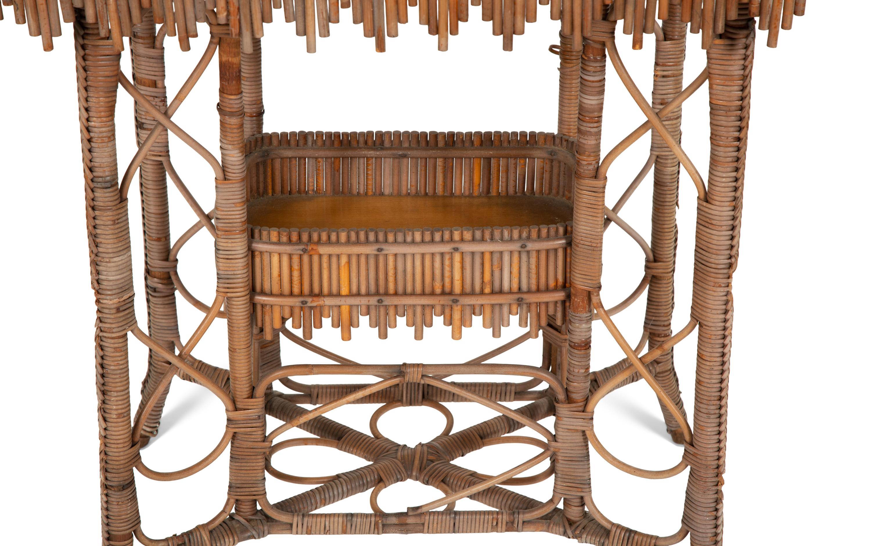 An English Rattan Occasional Table