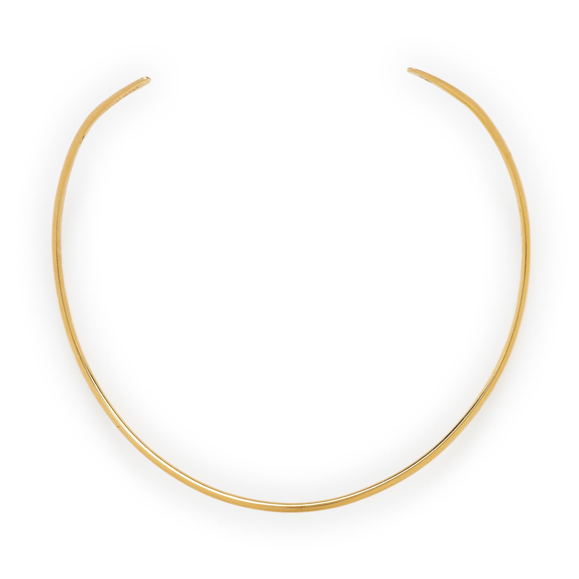 M. WALTERS, YELLOW GOLD TORQUE NECKLACE