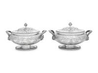 A Pair of Scottish George III Silver Covered Tureens