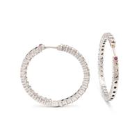 ROBERTO COIN, DIAMOND HOOP EARRINGS