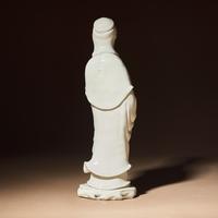 A Chinese Blanc-de-Chine Porcelain Standing Figure of Guanyin with 'He Chaozong' Mark, Qing Dynasty — 清 何朝宗款德化白瓷觀音立像