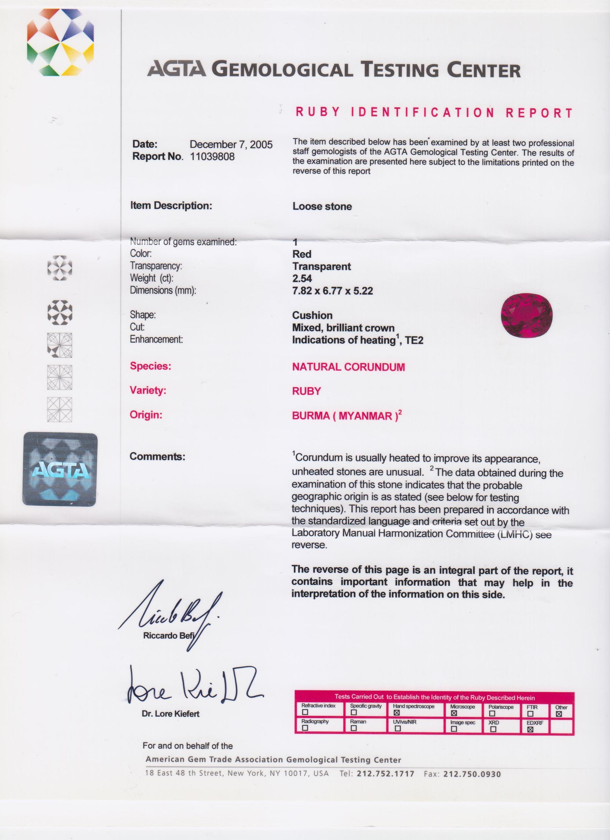 A Platinum, Burmese Ruby and Diamond Ring, 5.05 dwts.