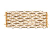 Chanel 10-Strand Faux Pearl Bracelet, c.1982