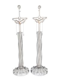 A Pair of Murano Glass Table Lamps